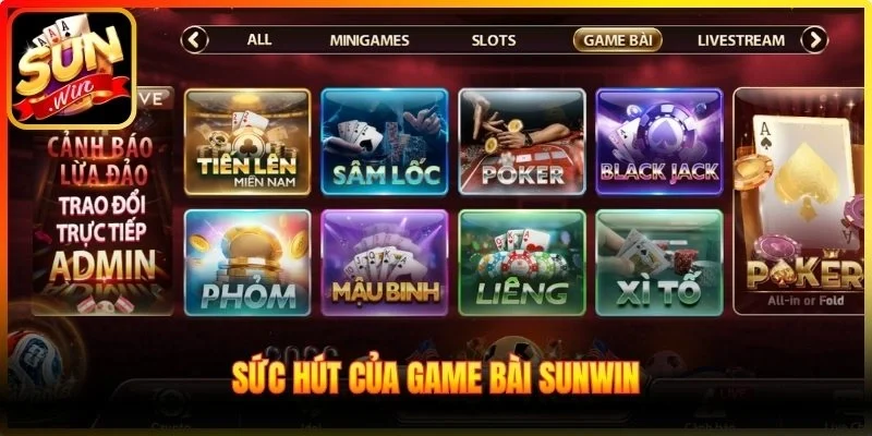 Sức hút của game bài Sunwin